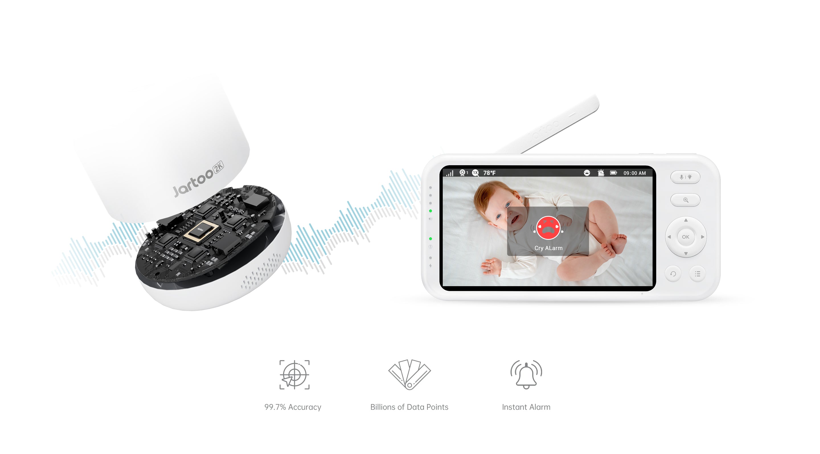 best baby monitor no wifi cry detection